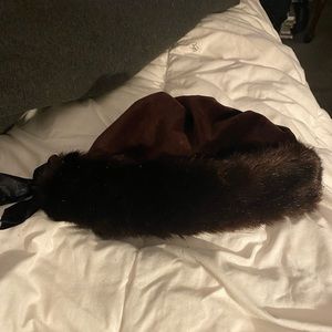 Do Kham Phelgye designer Tibetan Mongolian hat Brown faux fur